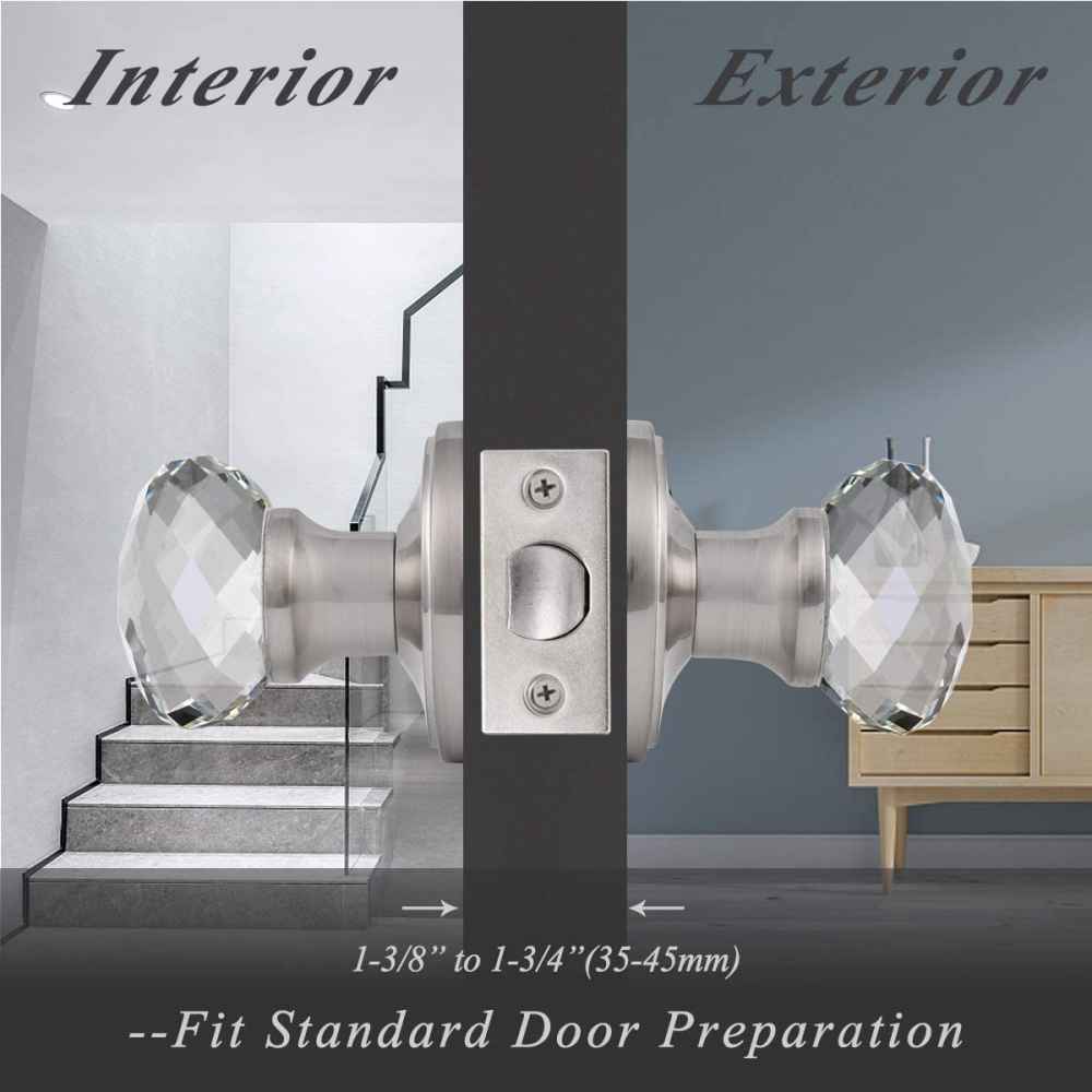 2.7-in. x 0.04-in. Zinc Alloy Door Door Lock In Brushed Nickel