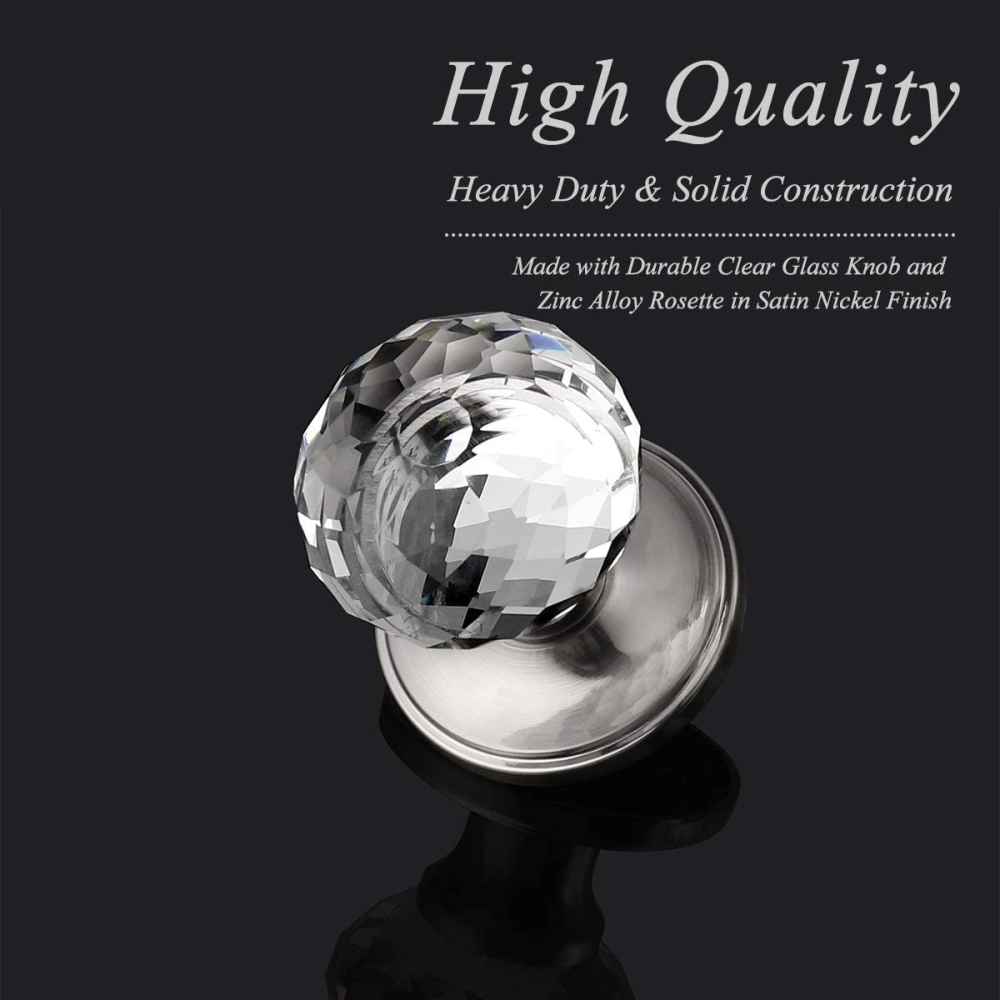2.55-in. x 0.04-in. Stainless Steel Door Door Knob In Brushed Nickel