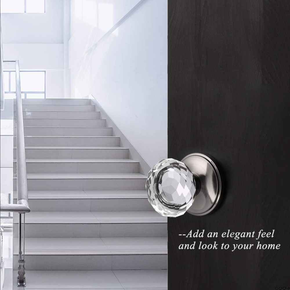 2.55-in. x 0.04-in. Stainless Steel Door Door Knob In Brushed Nickel
