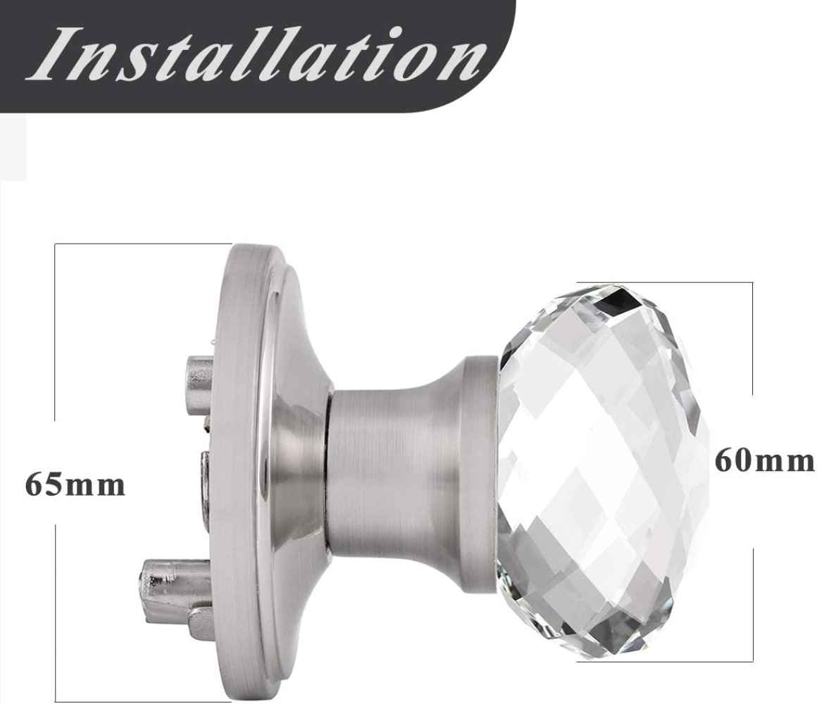 2.55-in. x 0.04-in. Stainless Steel Door Door Knob In Brushed Nickel