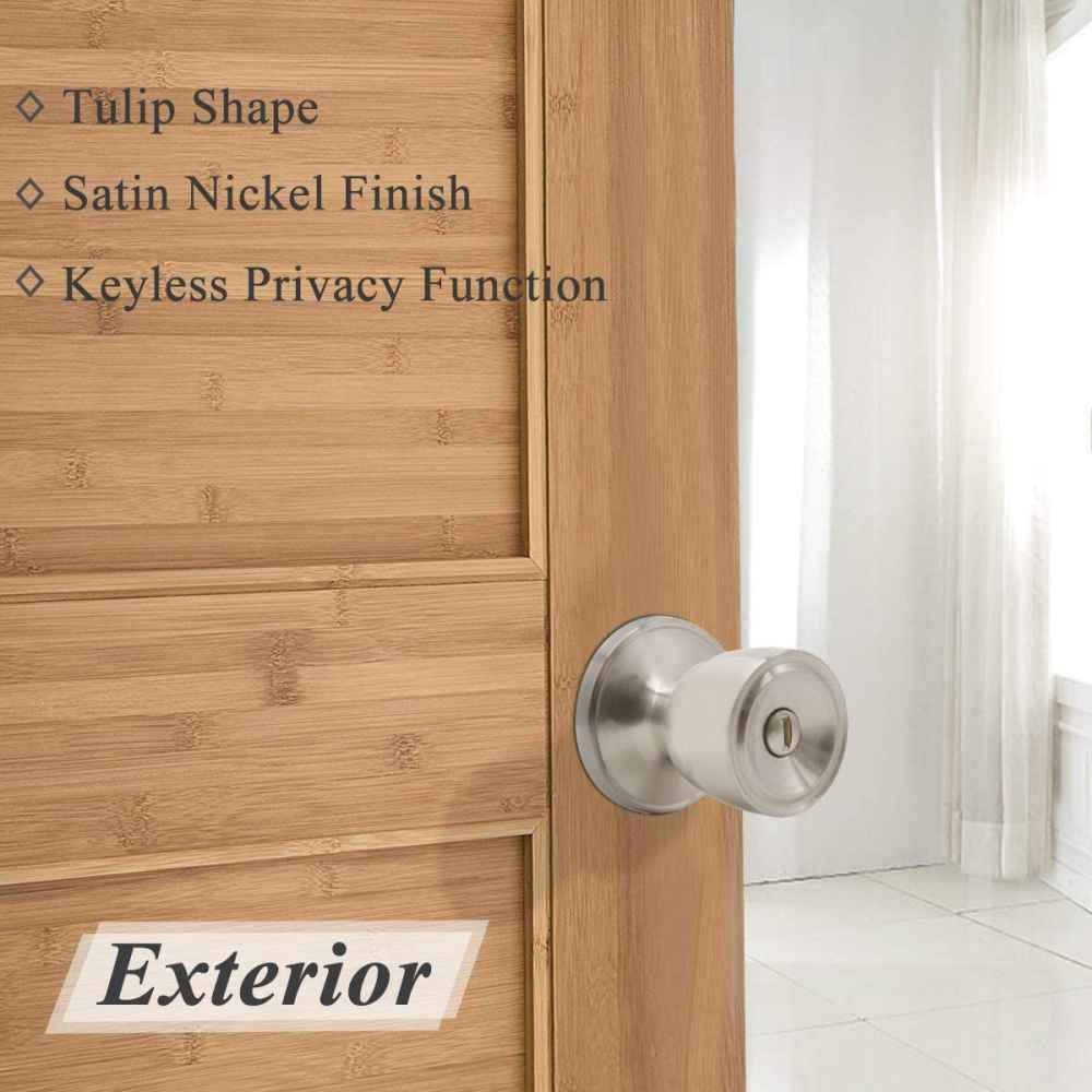 2.5-in. x 0.04-in. Stainless Steel Door Door Lock In Brushed Nickel