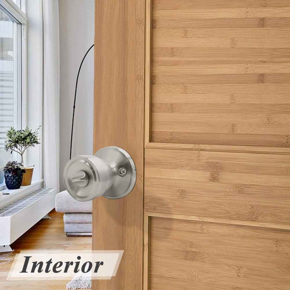 2.5-in. x 0.04-in. Stainless Steel Door Door Lock In Brushed Nickel