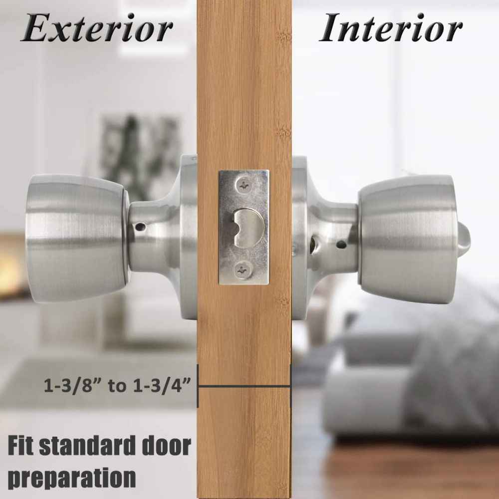 2.5-in. x 0.04-in. Stainless Steel Door Door Lock In Brushed Nickel