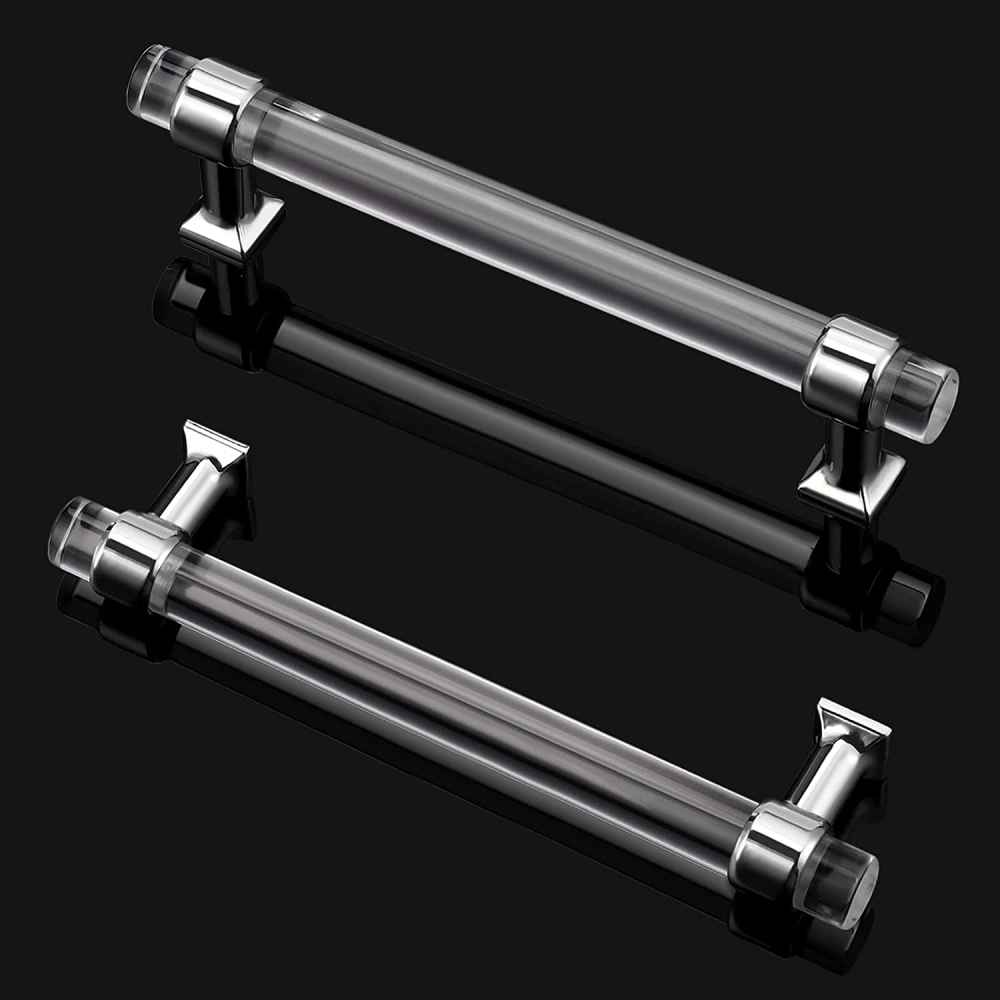 2.5-in. x 1.5-in. Acrylic-zinc Alloy Cabinet Cabinet Handle In Chrome