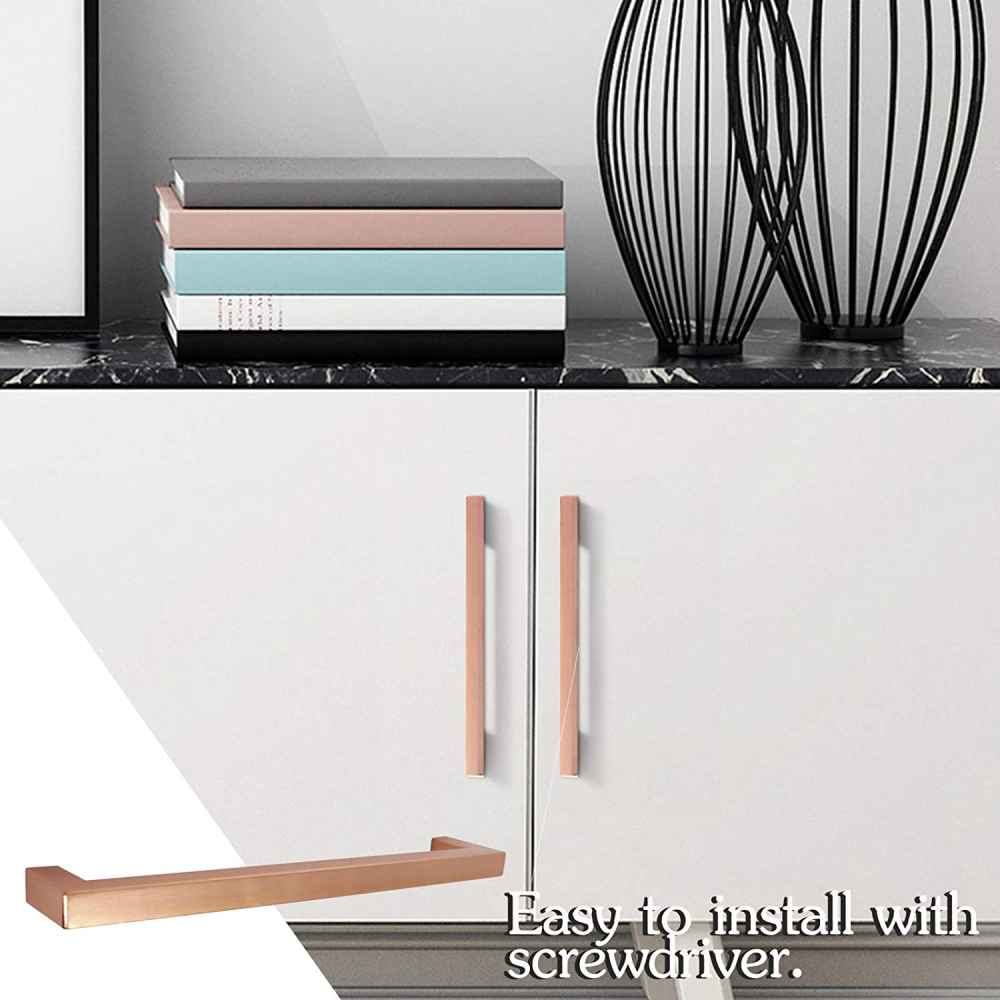 5.4-in. x 1.4-in. Stainless Steel Cabinet Cabinet Handle In Rose Gold
