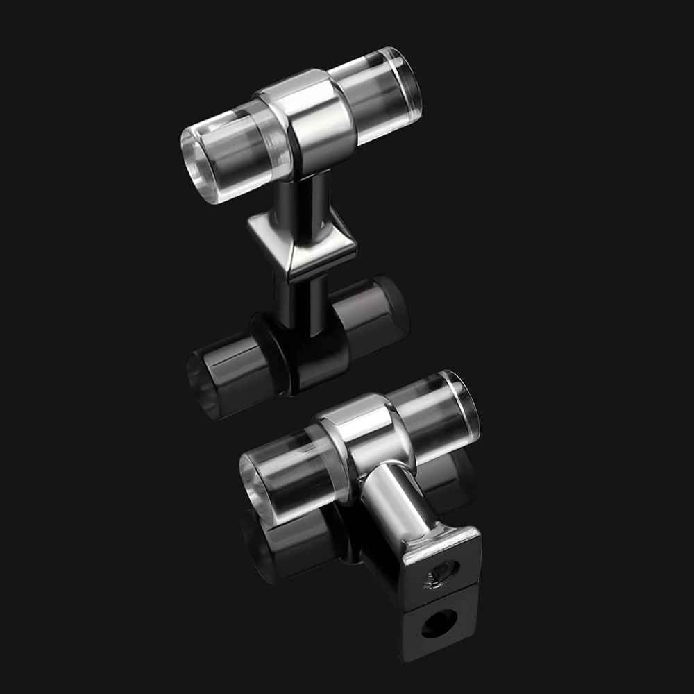 1.57-in. x 1.5-in. Acrylic-zinc Alloy Cabinet Cabinet Knob In Chrome