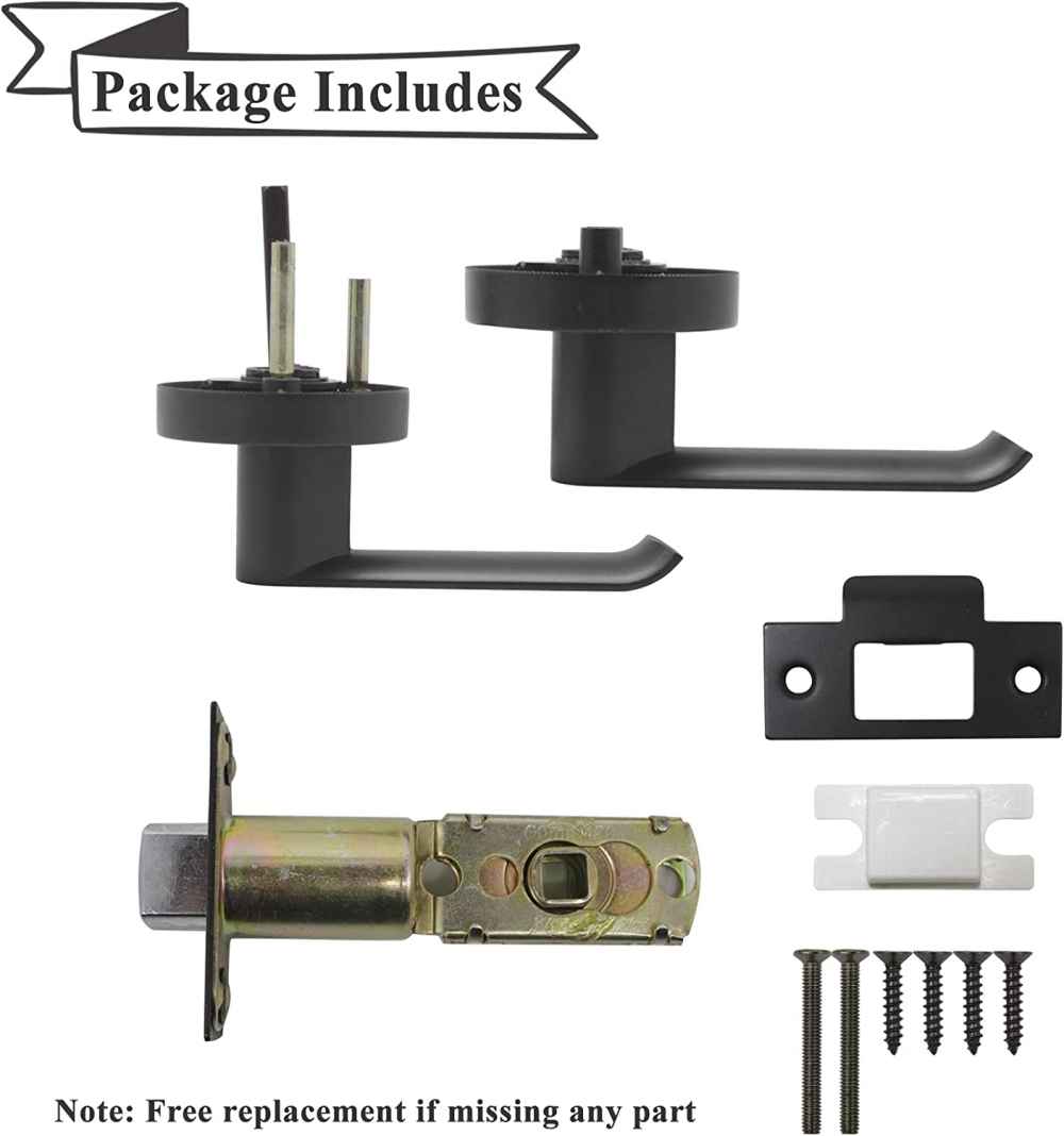 4.84-in. x 1.5-in. Zinc Alloy Door Door Lock In Black