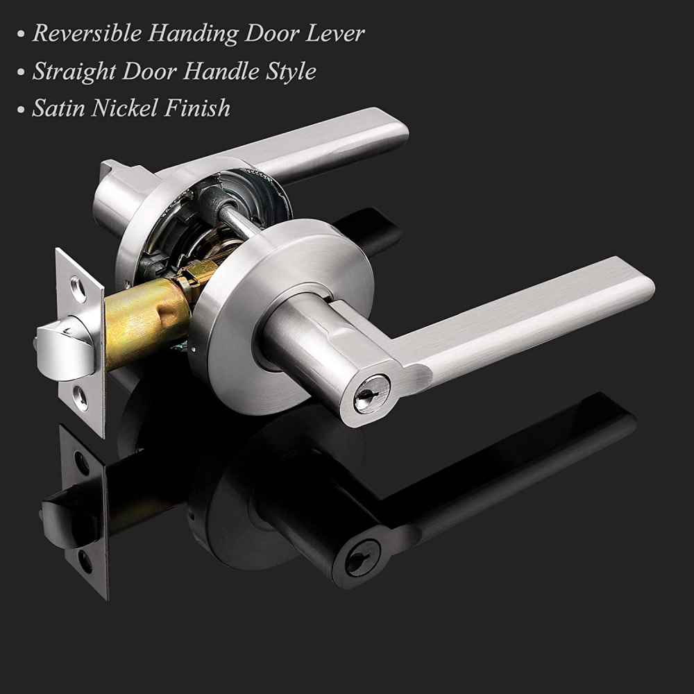 2.5-in. x 1.5-in. Stainless Steel Door Door Lock In Brushed Nickel