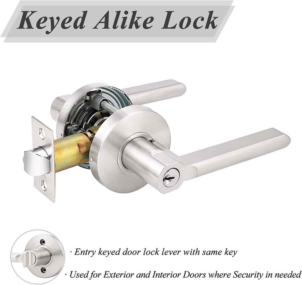 2.5-in. x 1.5-in. Stainless Steel Door Door Lock In Brushed Nickel