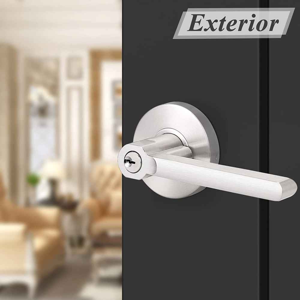 2.5-in. x 1.5-in. Stainless Steel Door Door Lock In Brushed Nickel