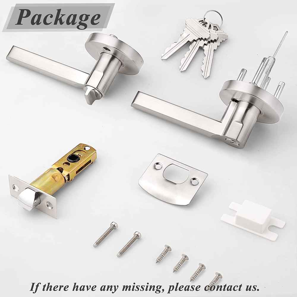 2.5-in. x 1.5-in. Stainless Steel Door Door Lock In Brushed Nickel