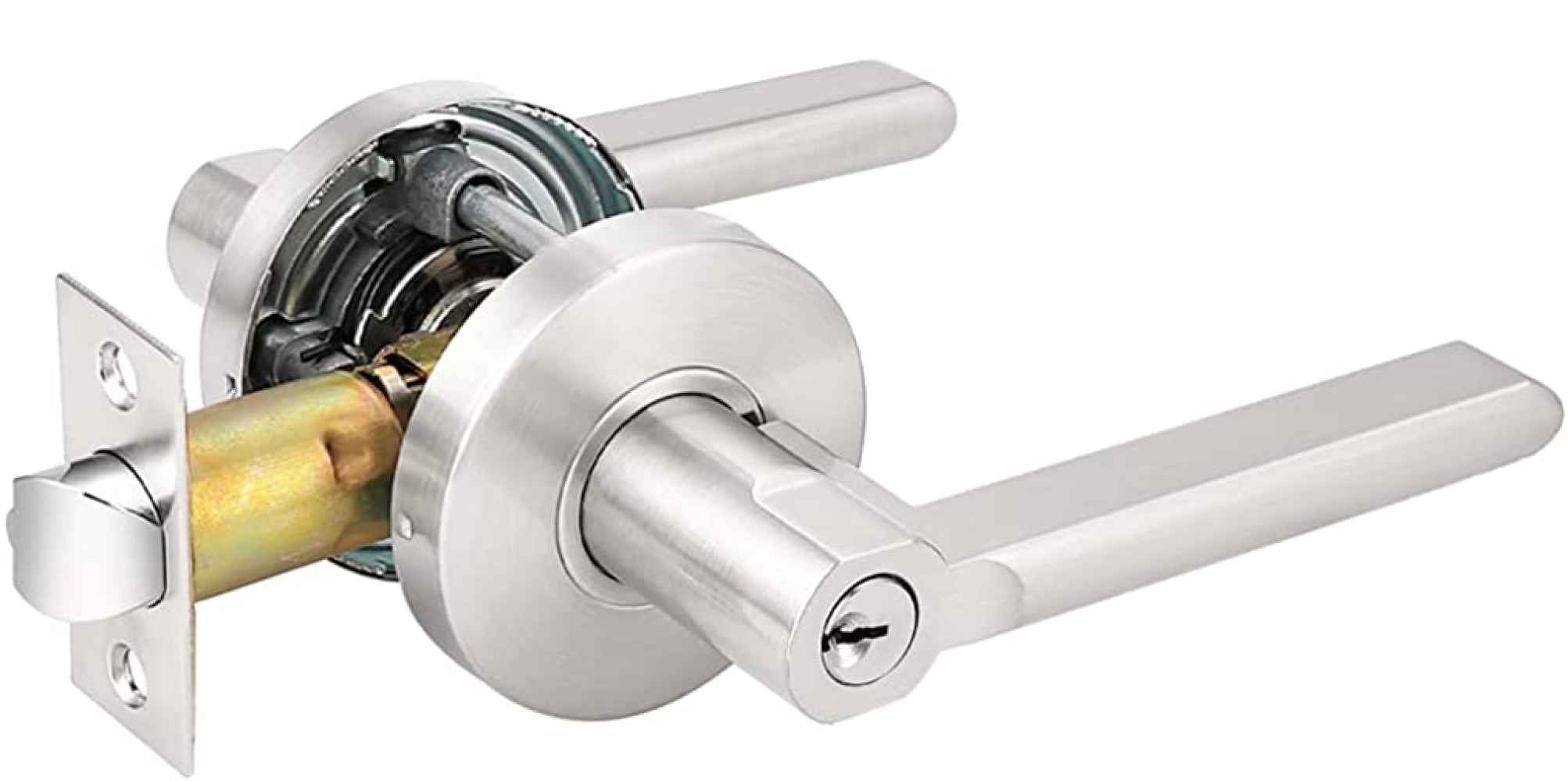 2.5-in. x 1.5-in. Stainless Steel Door Door Lock In Brushed Nickel