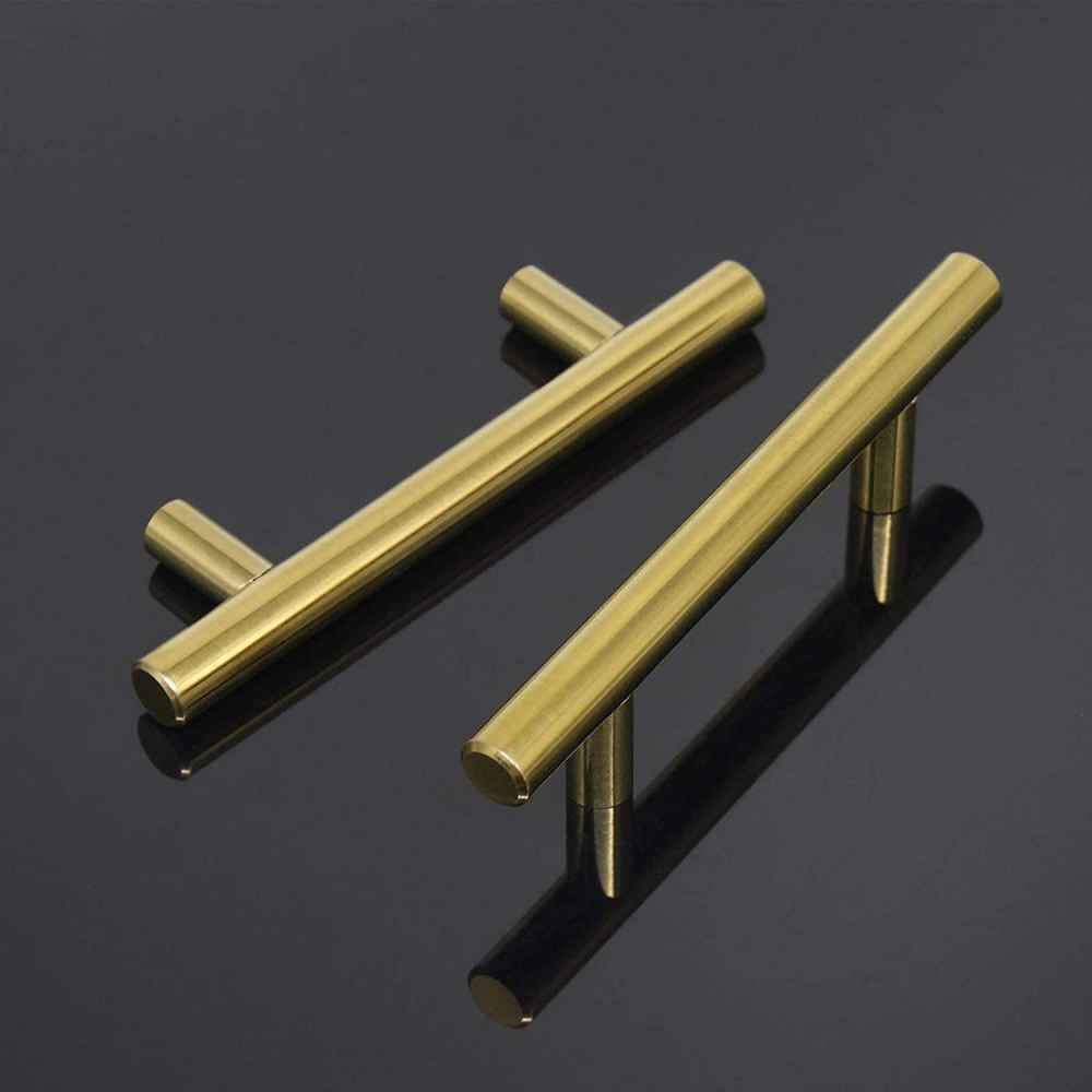 6-in. x 1.3-in. Stainless Steel Cabinet Cabinet Handle In Gold