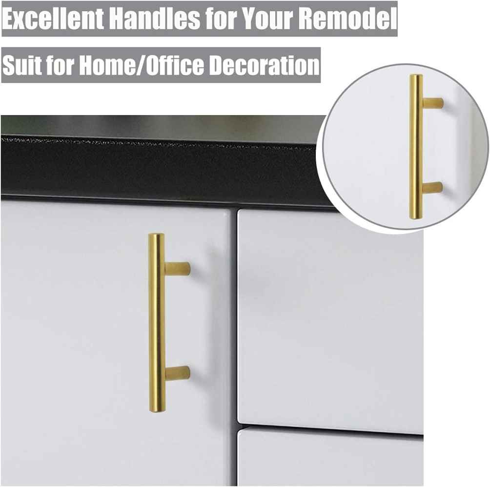 6-in. x 1.3-in. Stainless Steel Cabinet Cabinet Handle In Gold