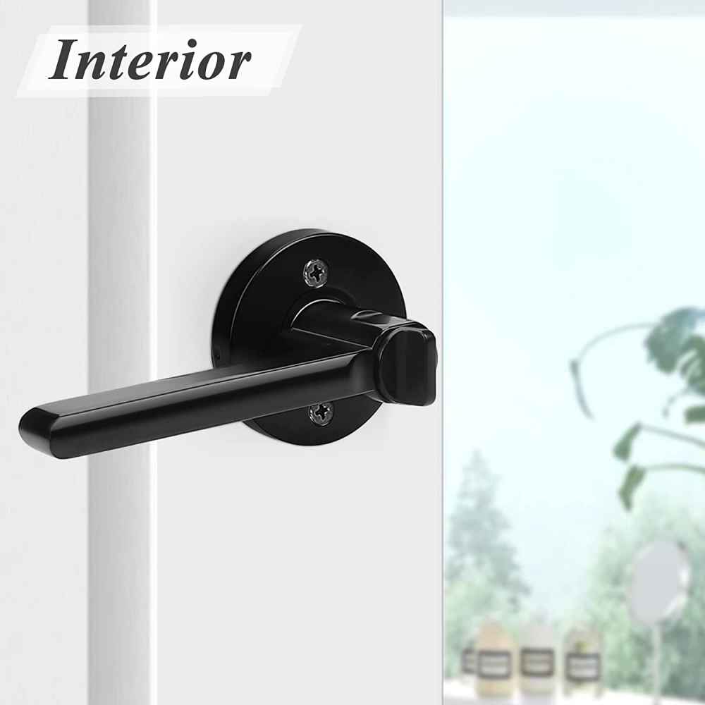 2.5-in. x 0.03-in. Stainless Steel Door Door Lock In Black
