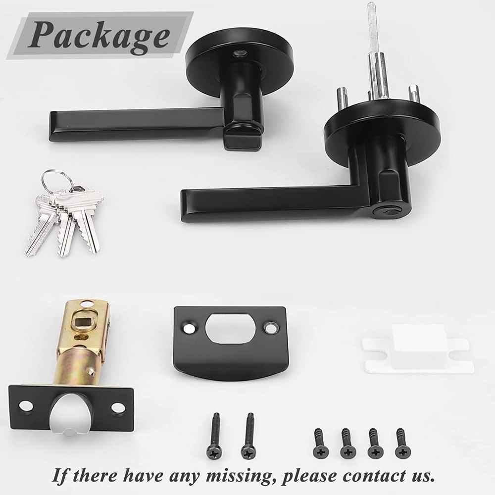 2.5-in. x 0.03-in. Stainless Steel Door Door Lock In Black