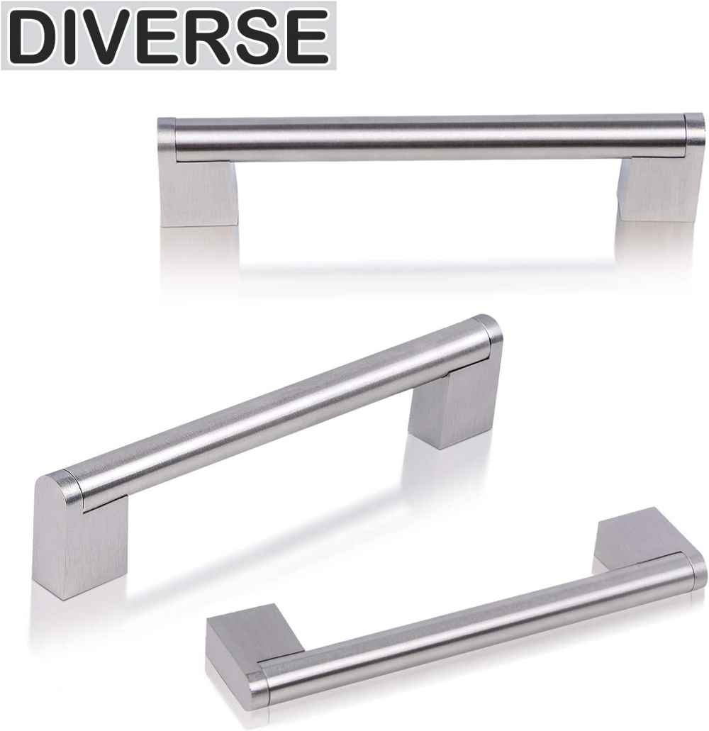 6.1-in. x 1.2-in. Stainless Steel Cabinet Cabinet Handle In Brushed Nickel