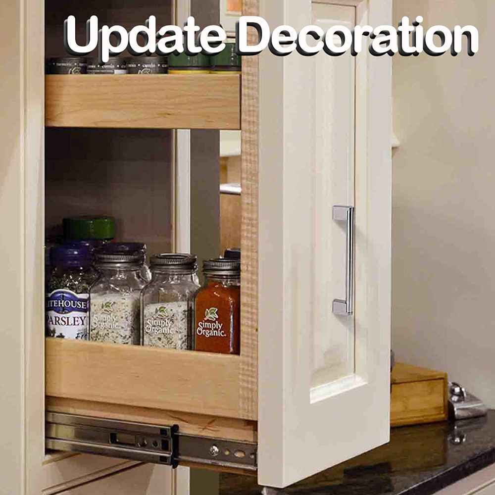 6.1-in. x 1.2-in. Stainless Steel Cabinet Cabinet Handle In Brushed Nickel