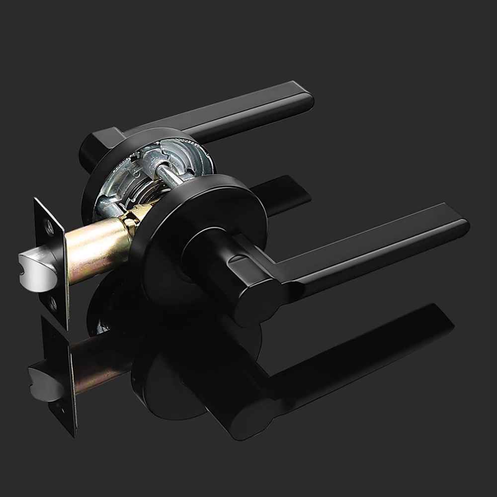 5-in. x 0.03-in. Stainless Steel Door Door Lock In Black