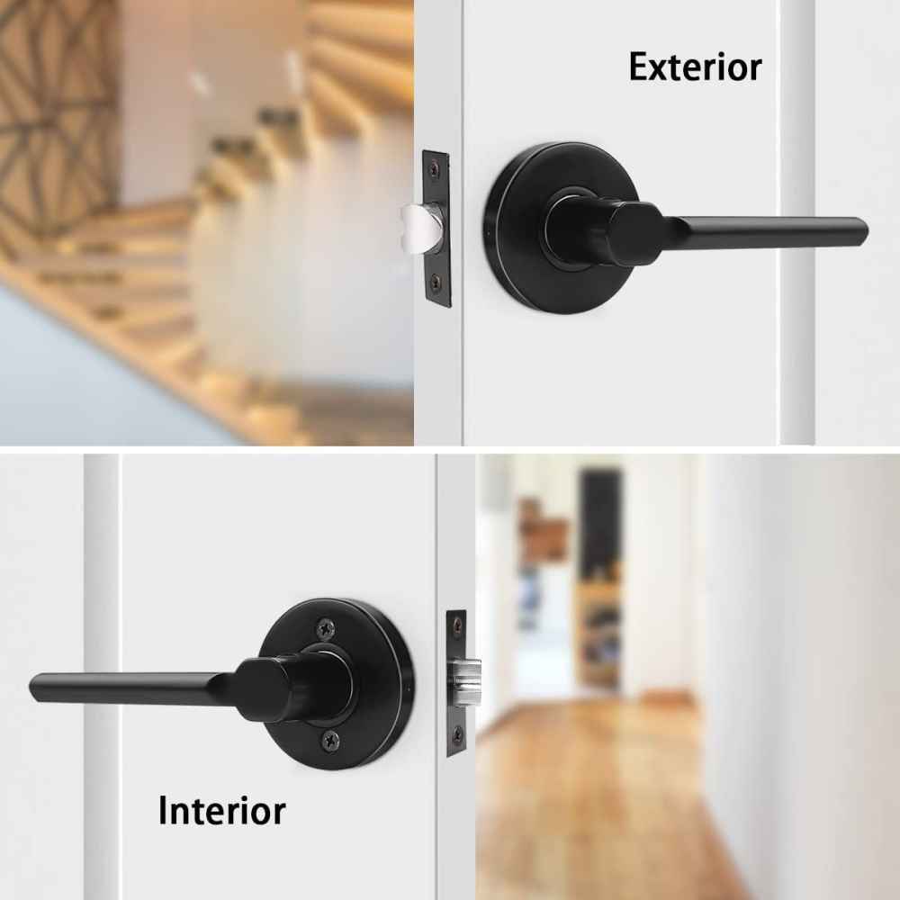 5-in. x 0.03-in. Stainless Steel Door Door Lock In Black