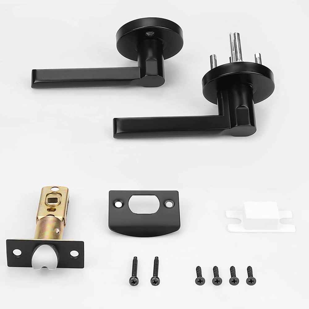 5-in. x 0.03-in. Stainless Steel Door Door Lock In Black