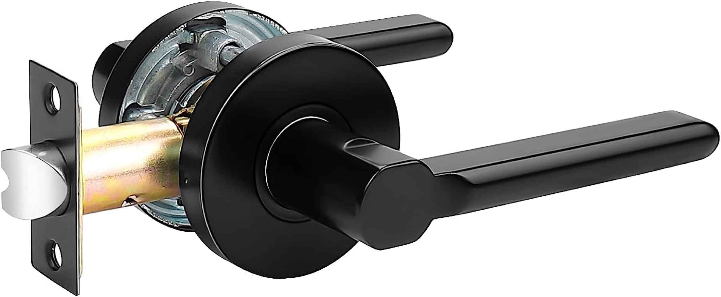 5-in. x 0.03-in. Stainless Steel Door Door Lock In Black