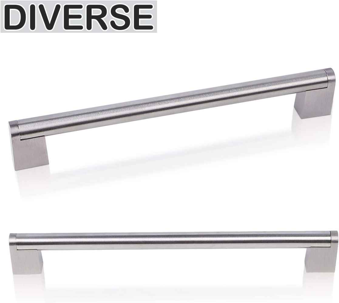 9-in. x 1.2-in. Stainless Steel Cabinet Cabinet Handle In Brushed Nickel