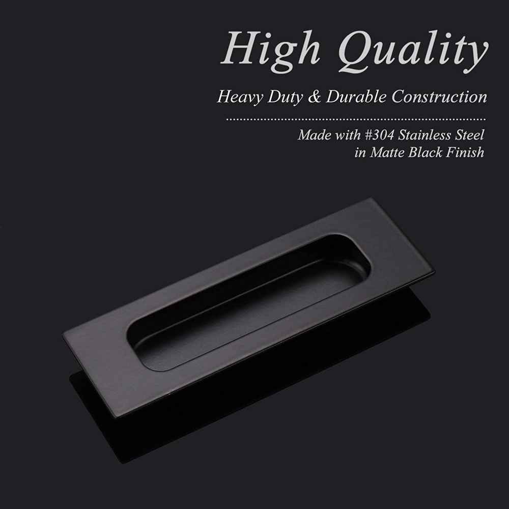 1.57-in. x 4.72-in. Stainless Steel Cabinet Cabinet Handle In Black
