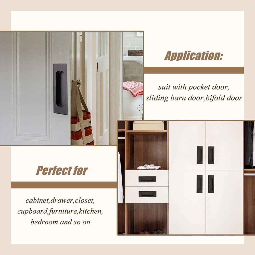 1.57-in. x 4.72-in. Stainless Steel Cabinet Cabinet Handle In Black