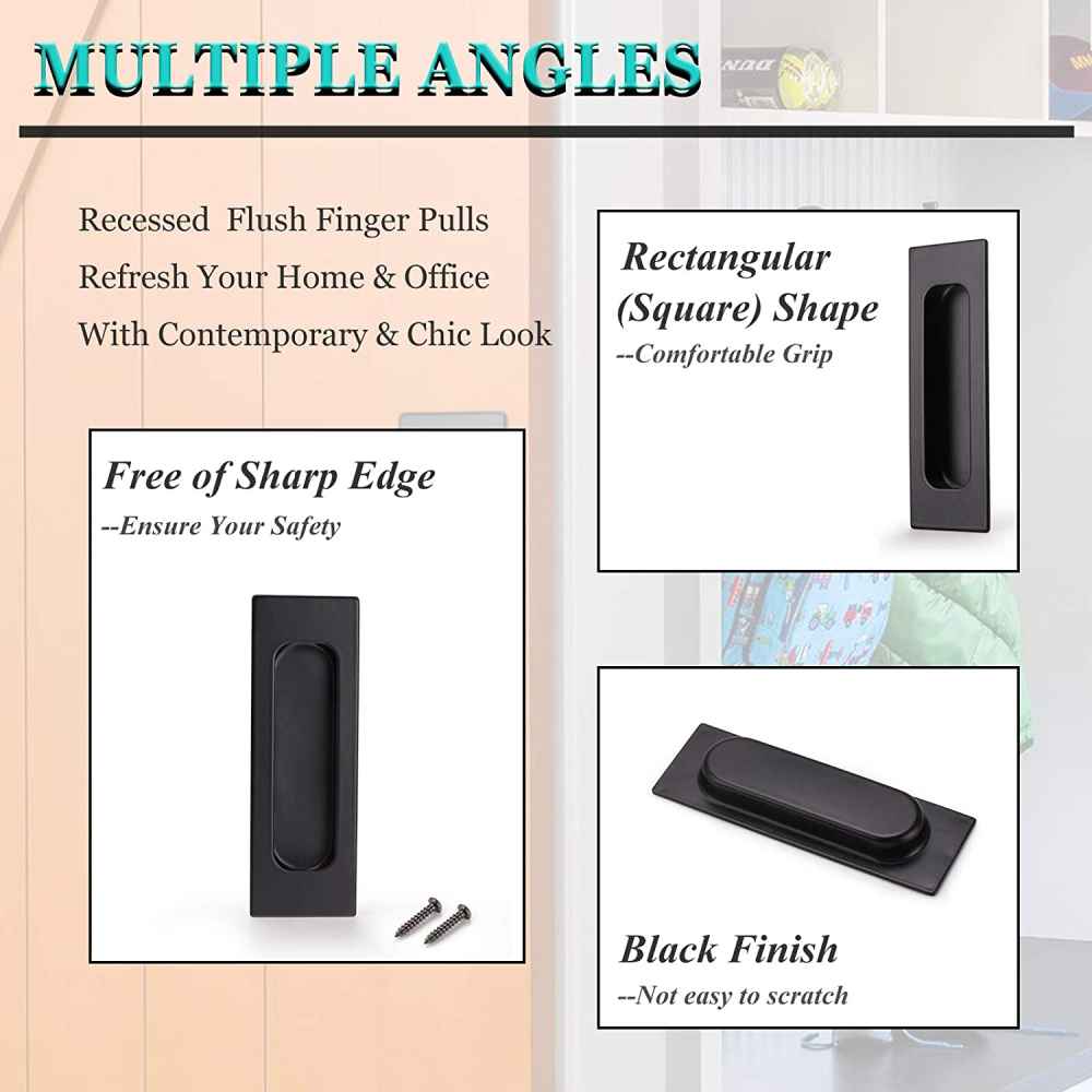 1.57-in. x 4.72-in. Stainless Steel Cabinet Cabinet Handle In Black