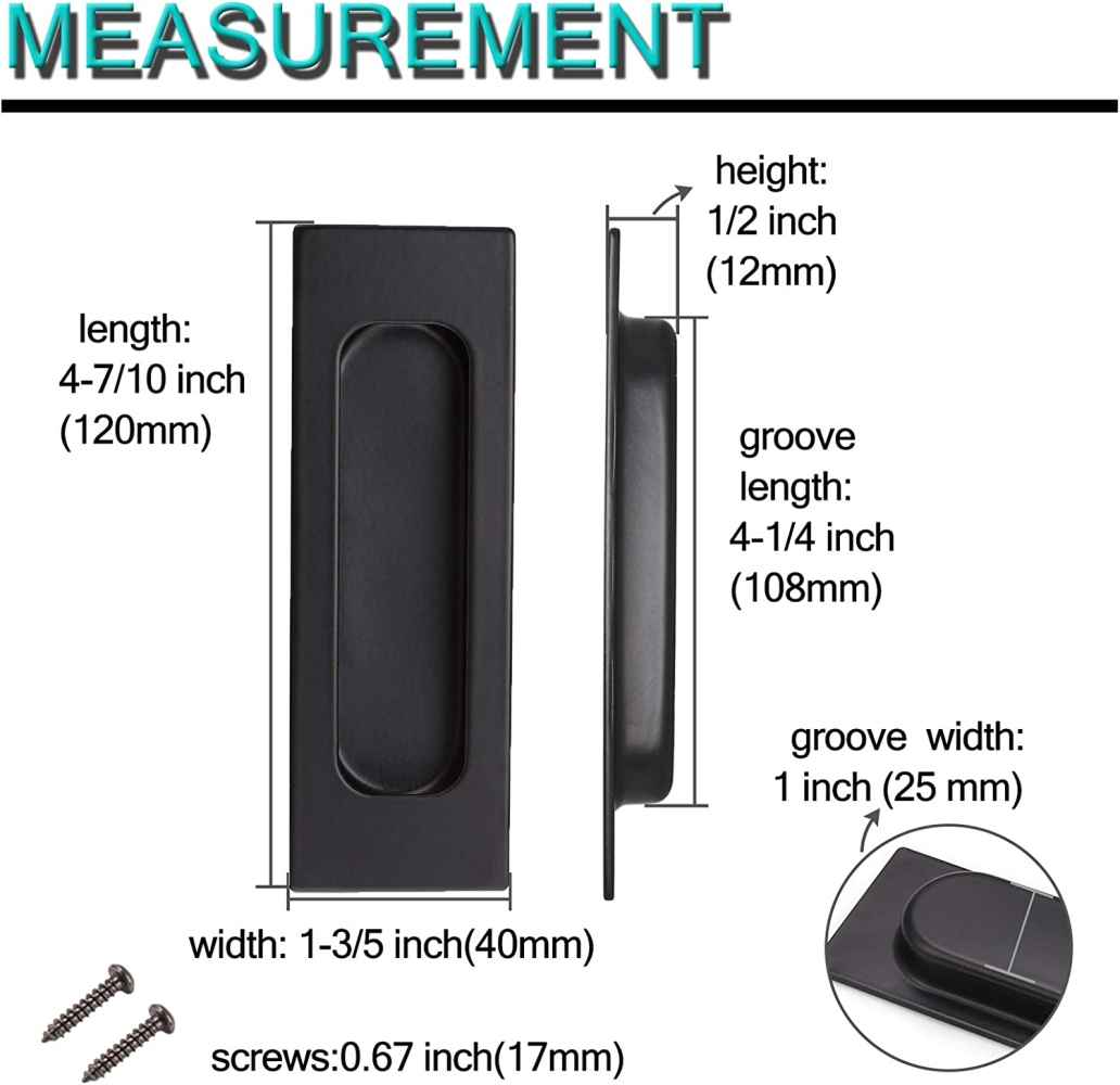 1.57-in. x 4.72-in. Stainless Steel Cabinet Cabinet Handle In Black