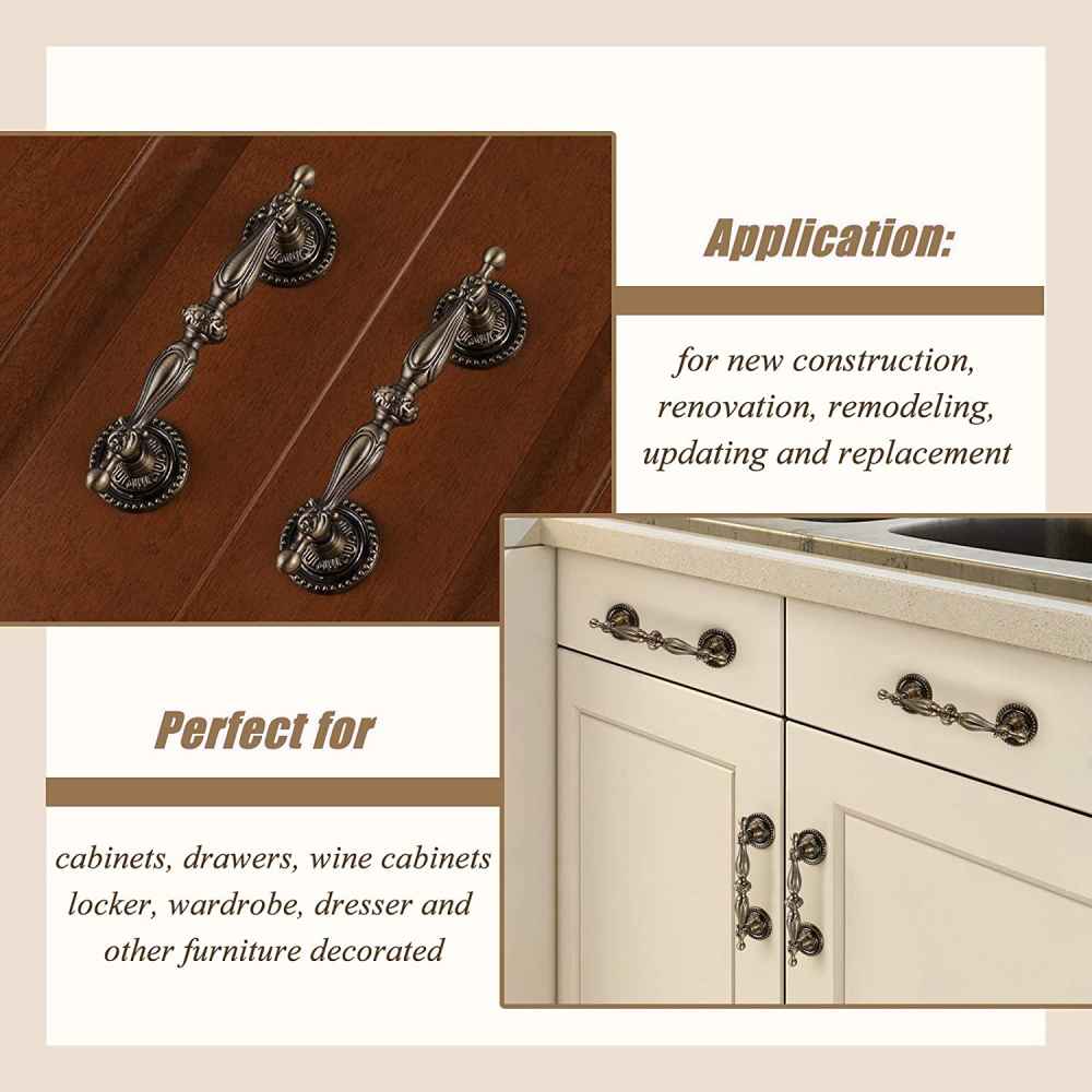 5-in. x 1.3-in. Zinc Alloy Cabinet Cabinet Handle In Antique Bronze
