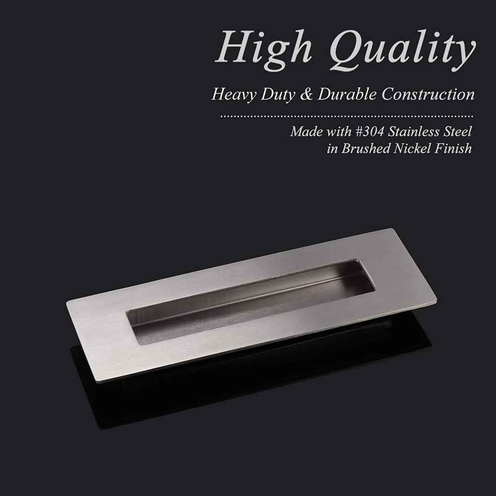 2-in. x 6-in. Stainless Steel Cabinet Cabinet Handle In Brushed Nickel