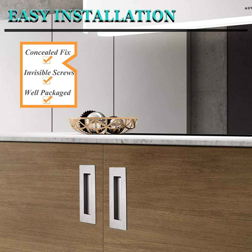 2-in. x 6-in. Stainless Steel Cabinet Cabinet Handle In Brushed Nickel