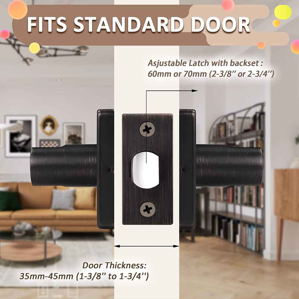 2.5-in. x 0.03-in. Stainless Steel Door Door Lock In Oil Rubbed Bronze