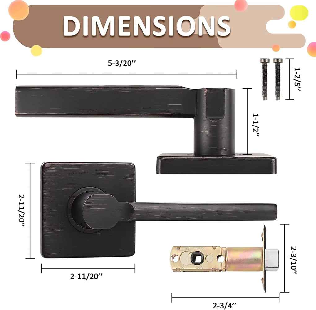 2.5-in. x 0.03-in. Stainless Steel Door Door Lock In Oil Rubbed Bronze