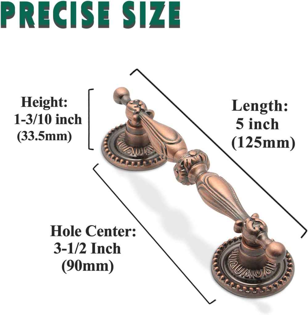 5-in. x 0.03-in. Zinc Alloy Cabinet Cabinet Handle In Antique Bronze