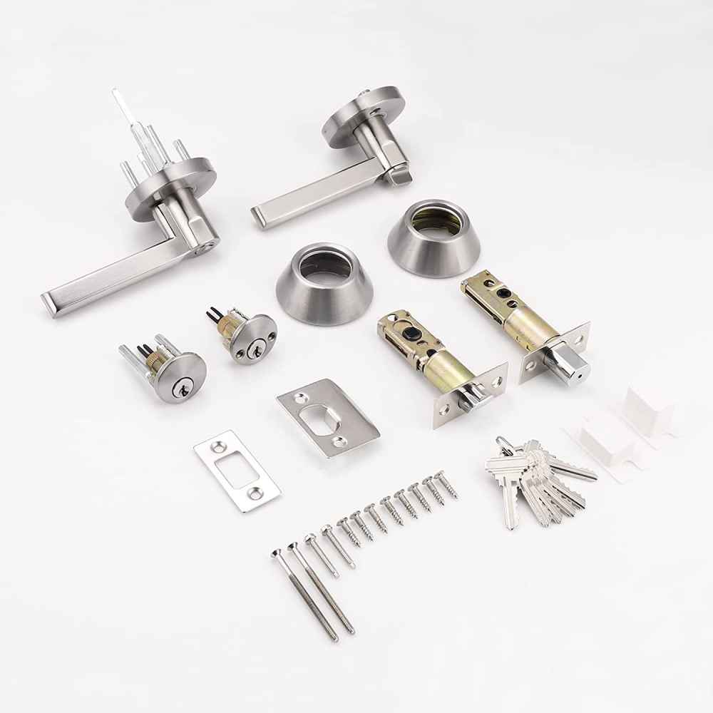 4-in. x 0.02-in. Stainless Steel Door Door Lock In Brushed Nickel