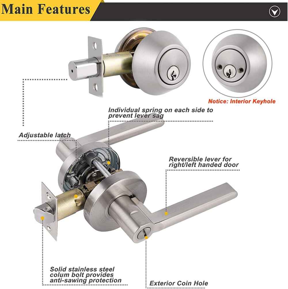 4-in. x 0.02-in. Stainless Steel Door Door Lock In Brushed Nickel