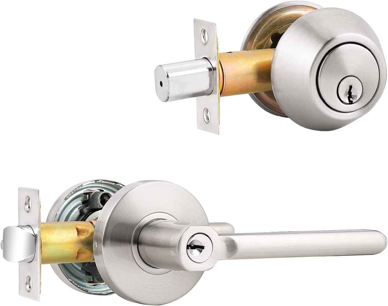 4-in. x 0.02-in. Stainless Steel Door Door Lock In Brushed Nickel