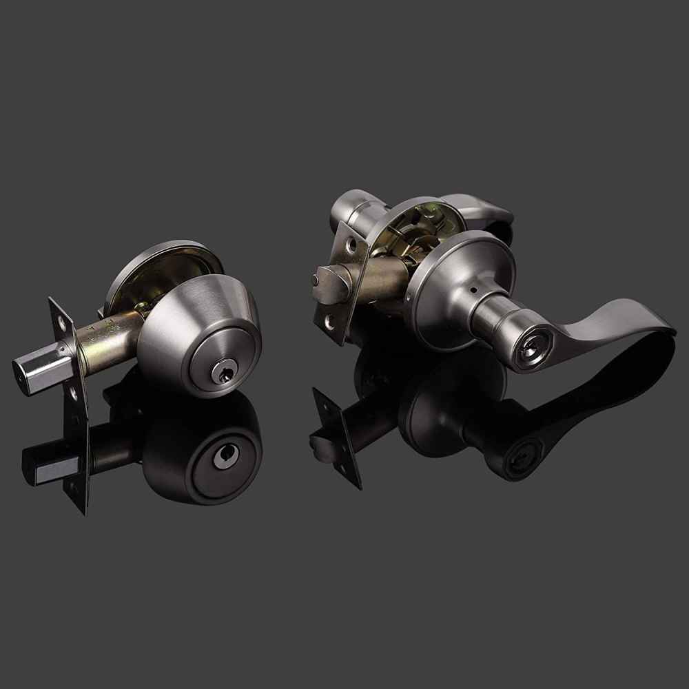4.6-in. x 0.03-in. Stainless Steel Door Door Lock In Satin Nickel