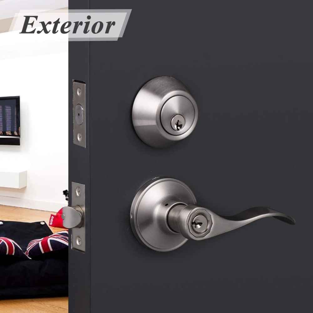 4.6-in. x 0.03-in. Stainless Steel Door Door Lock In Satin Nickel