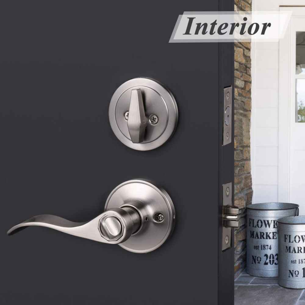 4.6-in. x 0.03-in. Stainless Steel Door Door Lock In Satin Nickel