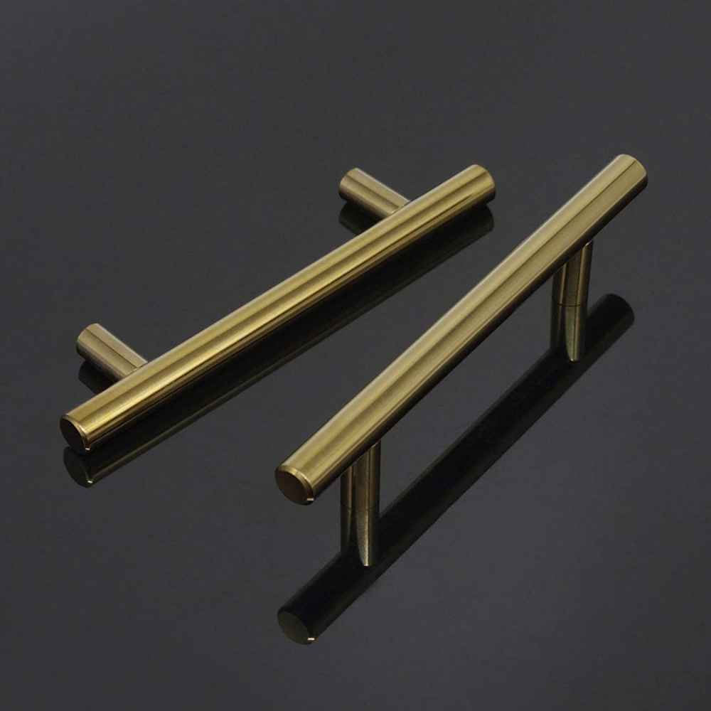 6-in. x 1.25-in. Stainless Steel Cabinet Cabinet Handle In Gold