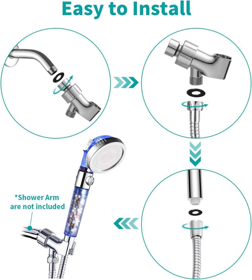 Chrome Wall Mount  Stainless Steel Round Shower Head