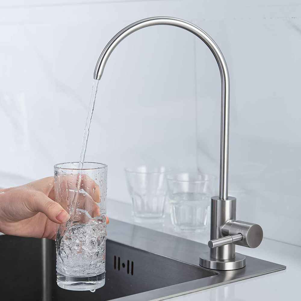 1 Hole  Brushed Kitchen Sink Faucet Brushed Nickel Stainless Steel