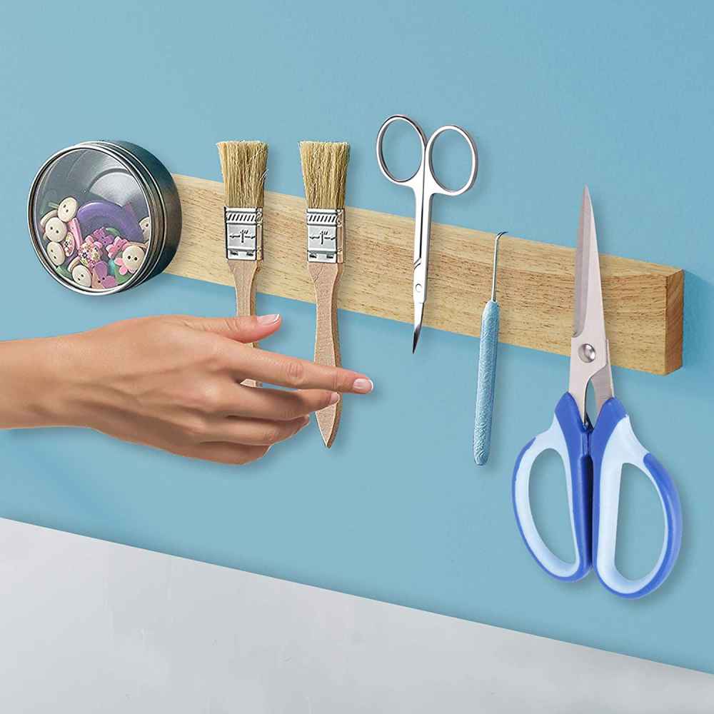 12.9-in. x 2.3-in. Wood Wall Mount Knife Holder In Wood