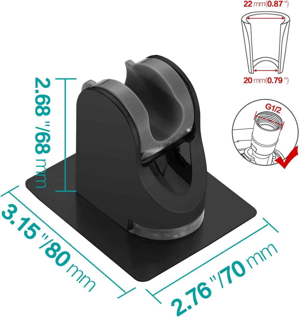 ABS Wall Mount Square Shower Head Holder