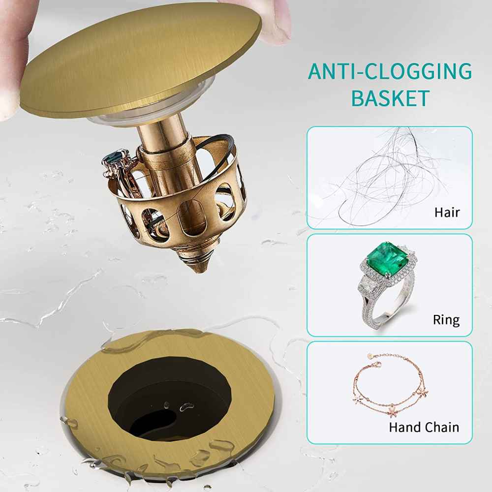 2.59 in. x 2.59 in. Yes Overflow Bathroom Sink Drain Brass Stainless Steel