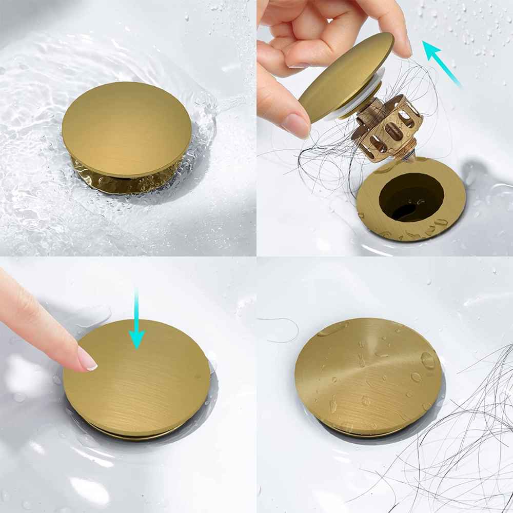 2.59 in. x 2.59 in. Yes Overflow Bathroom Sink Drain Brass Stainless Steel